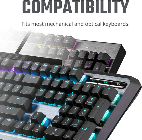 Cooler Master PBT Doubleshot Backlit Keycap Upgrade Set Sakura Pink for Mechanical Keyboards, Compatible with Standard US 104 Layout Keyboards (KC-NPDMF1-US) by Cooler Master