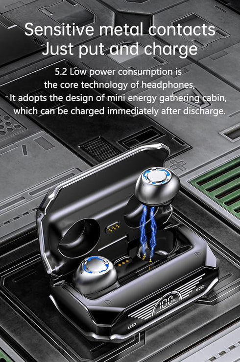 True Wireless Earbuds, 2024 Bluetooth 5.3 Headphones, Waterproof Touch Control Ear Buds with Built-in Mic, Model 35