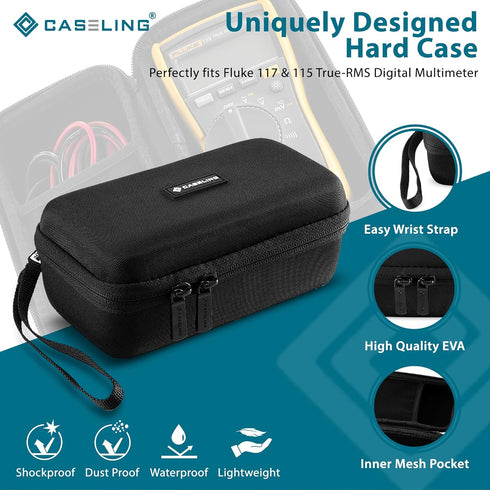 Caseling Hard Case for Fluke 117/115/101/107/106 Digital Multimeter (Case Only)