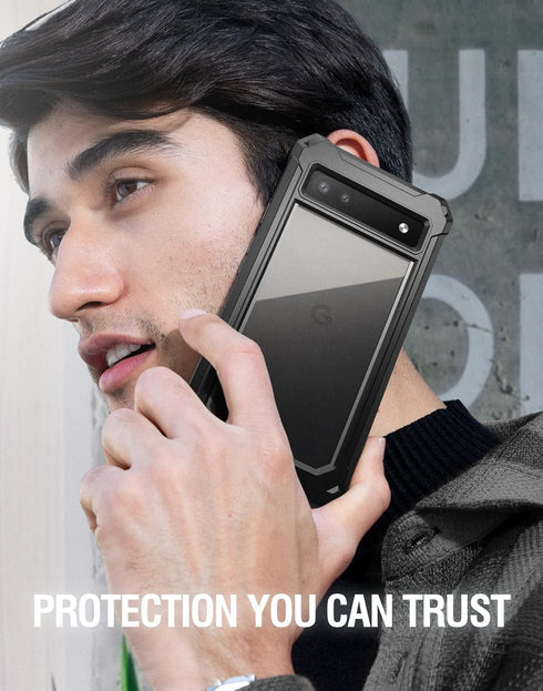 Poetic Guardian Case for Pixel 6A 5G, 6FT Drop Tested, Built-in Screen Protector, Full Body Hybrid Shockproof