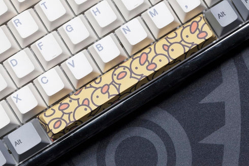 Novelty Allover Dye Subbed Keycaps, Yellow Baby Duck Spacebar PBT for Gaming Mechanical Keyboard Cherry Profile (YBDuck