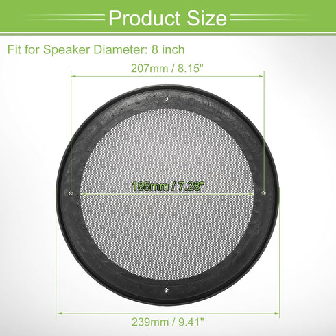 ACROPIX Universal 8" Car Speaker Grills Cover Mesh Round 8 Inch Audio Subwoofer Guard Protector Case with Mounting