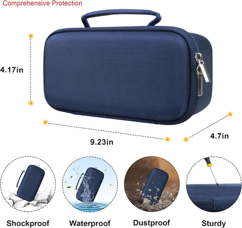 Elonbo Carrying Case for Blue Tees Golf Player + GPS Speaker, Wireless Portable Bluetooth Speaker Travel Bag, Navy