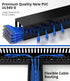 ZhiYo H2in W2.4in 95in (4X L23.6in) x Professional Server Rack Cable Management Raceway, Cable Raceway Kit