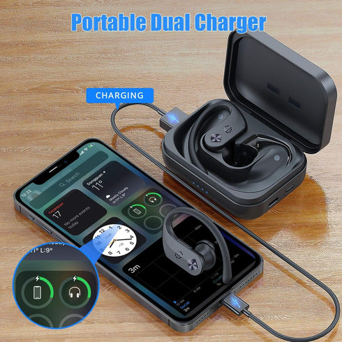 WixGear Wireless Bluetooth in-Ear Buds with Mic, 5.0 Sport Earbuds, Hi-Fi Stereo Bass Sound, 130H Playtime