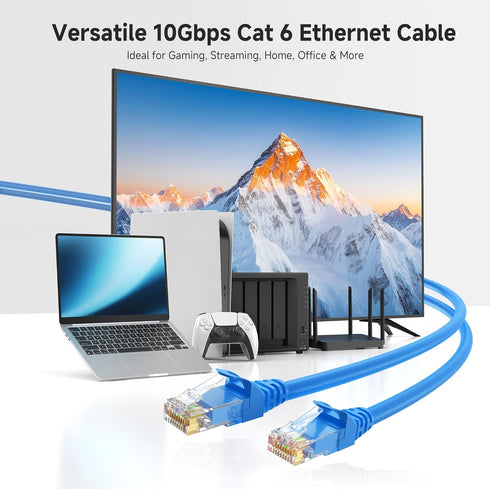 Cable Matters 10Gbps Snagless Cat 6 Ethernet Cable, 35ft, Blue