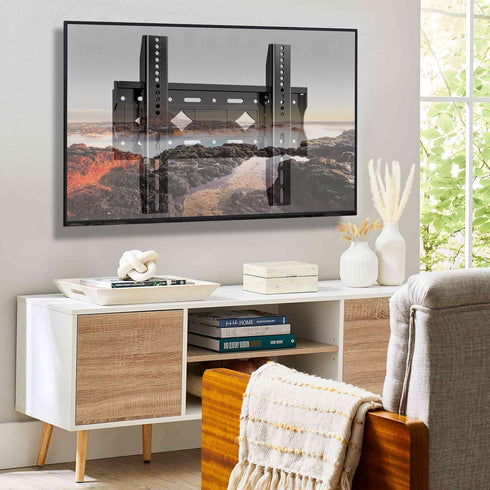 Fixed TV Wall Mount for Most 32-68 Inch 4K, LED, LCD, Plasma TV, VESA Up to 400x400mm, Weight Capacity 99lbs