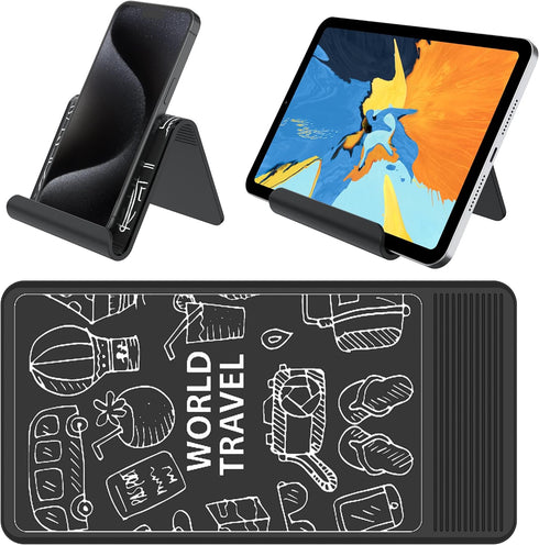 Airplane Phone Holder Mount, Flexible Travel Essentials Tablet Holder for Flying, Desk, Compatible with iPhone,