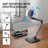 Phone Holder for Desk with Magnetic Design, Tablet Stand for iPad, Heavy Duty Metal Base, 360° Rotation, Height & Angle