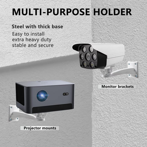 Mini Projector Wall Mount/Projector Hanger/CCTV Security Camera Housing Mounting Bracket(White) - for CCTV/Camera/Projector/Webcam