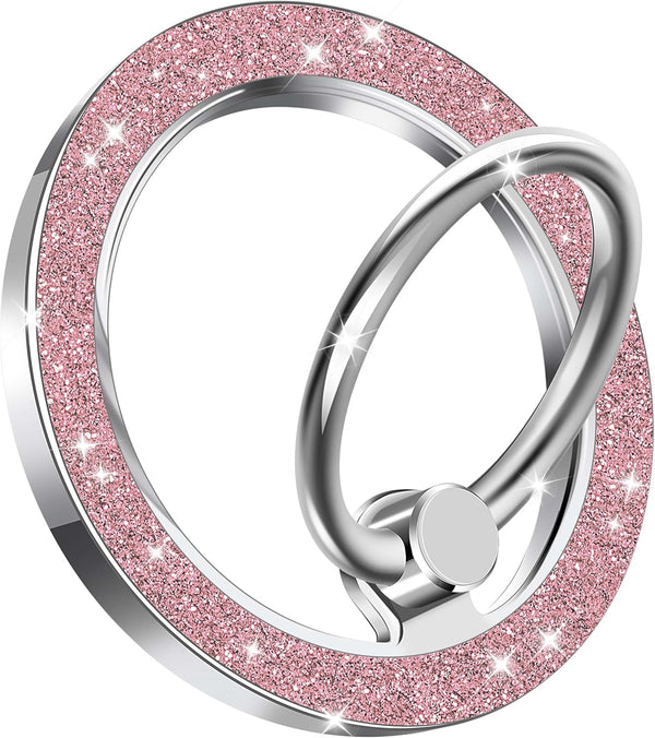 Cute Twinkle Magnetic Phone Ring Holder for MagSafe, Finger Grip Stand, MagSafe Accessories for iPhone 15 14 13 (Pink
