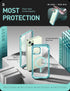 i-Blason Ares Case for iPhone 15/14/13 (6.1'') - Rugged Clear Bumper, Built-in Screen Protector, MagSafe Compatible