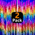 Sparkly Rainbow Foil Fringe Curtain, Metallic Streamers Tinsel Party Backdrop Decorations - 2 Packs