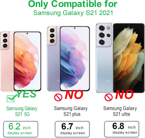 Arae Screen Protector for Samsung Galaxy S21, HD Tempered Glass, Anti Scratch, 3 Pack, 6.2 inch