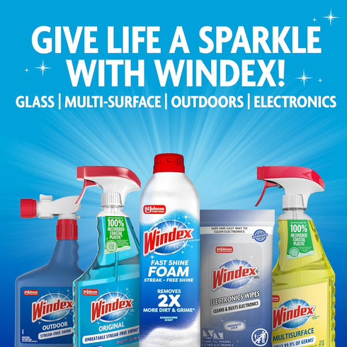 25 Count (Pack 3) Windex Electronic Cleaning Wipes, Pre-Moistened Screen Wipes for TVs, Phones, and Other Electronics