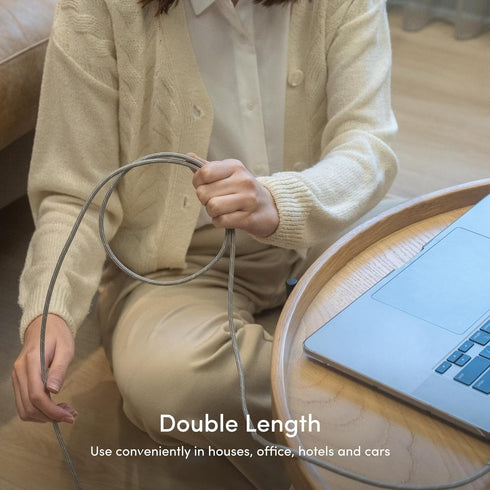 Moshi Integra USB-C to C Cable, Gray, 240W/480Mbps (3.0M)