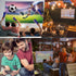 Mini Video Projector, 1080P Supported, Portable Outdoor Movie Projector, 176" Display for Home Entertainment,