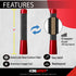 ICBEAMER 3" 76 mm Short Automotive Antenna, Carbon Fiber Polished Finish & Red Aluminum, Universal Fit for Car, Truck,