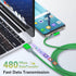 USB C Cable 10FT 3.1A Fast Charger - 5-Pack, Durable Nylon Braided, Right Angle, Compatible with Samsung S22, iPad Pro,