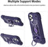 iPhone 12/iPhone 12 Pro Case 6.1" - Heavy-Duty Rugged Cover with Ring Stand + 2 Glass Screen & Camera Lens Protectors.