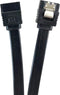 F03-03MSSB 12" Sata III 6 GB/S Straight Cable with Locking Latch in Black