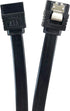 F03-03MSSB 12" Sata III 6 GB/S Straight Cable with Locking Latch in Black