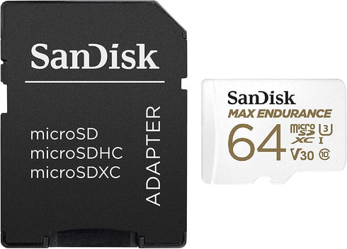 SanDisk MAX Endurance 64GB TF Card MicroSDXC (2 Pack) for Dash Cams & Home Security with Card Reader Bundle