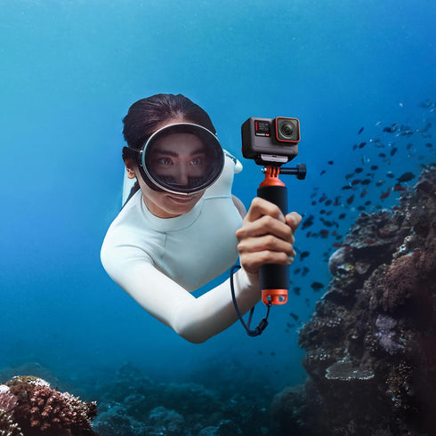 Insta360 2, 3, 3S, X2, X3, X4, X5 Floating Hand Grip, Buoyant Mount with Non-Slip Handle, Compatible Ace, Ace Pro, Ace