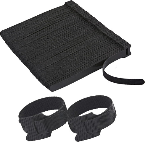 200 PCS Reusable Cable Ties with Hook and Loop, Adjustable 8 Inch Cable Management Straps for Organizing Home