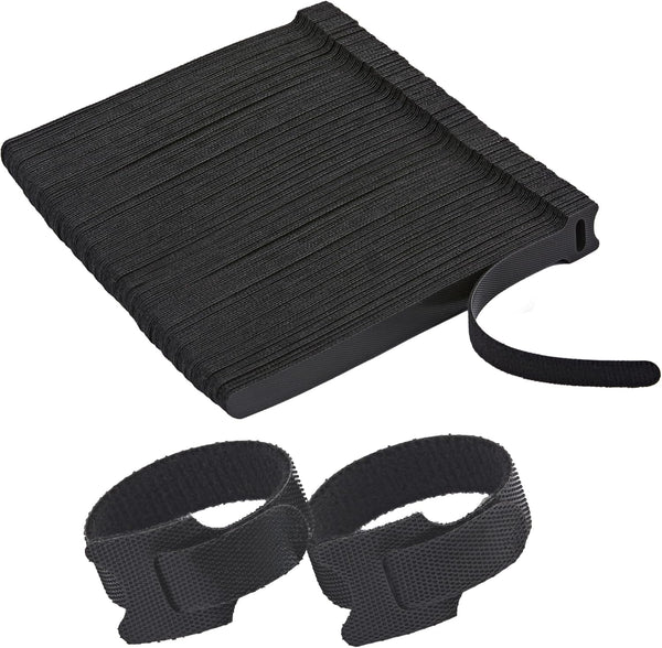 200 PCS Reusable Cable Ties with Hook and Loop, Adjustable 8 Inch Cable Management Straps for Organizing Home
