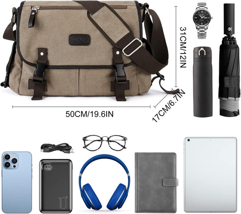 Waterproof Messenger Bag for Men, Crossbody Satchel Shoulder Bag
