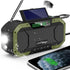 Emergency Radio Waterproof Bluetooth Speaker, Portable AM FM Radio with Flashlight and Solar Panel
