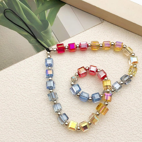 MOTOFITOOL Beaded Camera Wrist Strap Cute Digital Camera Charm Lanyard Phone Chain Keychain Beaded Phone Lanyard Bag