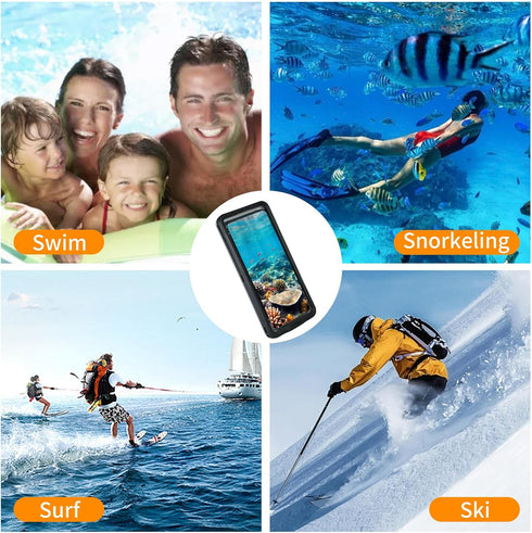 Waternaut Waterproof Case for iPhone, Ideal for Bath and Snorkeling, IPX68 to 33ft, Compatible with