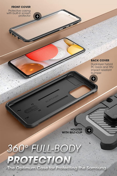 SUPCASE Unicorn Beetle Pro Case for Samsung Galaxy A53 5G, Heavy Duty Shockproof with Screen Protector, Black