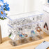Tatuo 6 Pcs Cable Organizer Box with Wire Ties, Clear Plastic Cord Storage Box with Lid for Home Office Desk