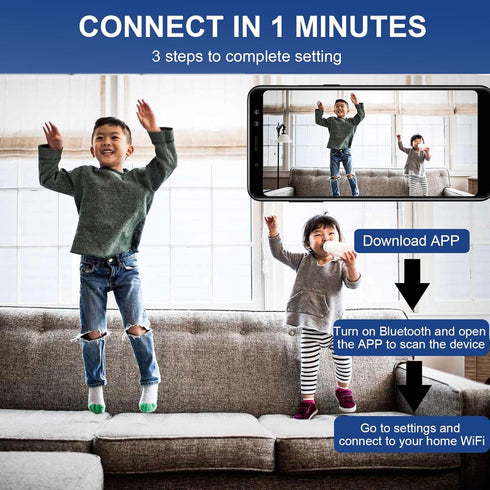 senri 3 Pack 1080P Mini Security Camera, HD WiFi Home Indoor Outdoor Camera for Baby/Pet/Nanny, IP Camera Remote