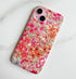 Qokey Cute Flower Case for iPhone 14/13, Shell Pattern Soft Bumper Lightweight Slim Fit TPU Shockproof (Pink Floral)