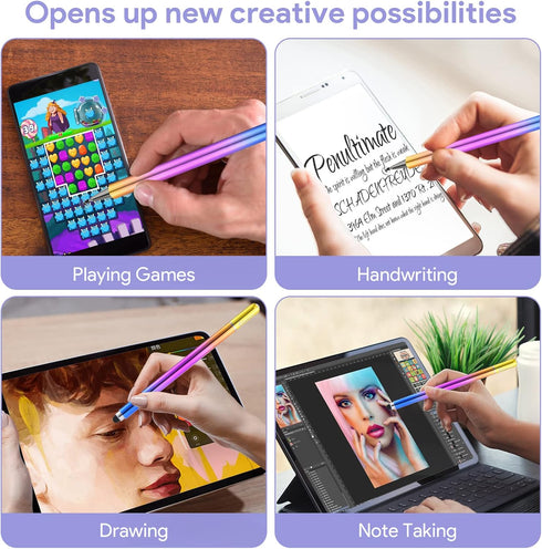 Stylus Pens for iPad - Magnetic Disc Universal Stylus, Fine Tip for Drawing and Writing on iPad, iPhone, Android,