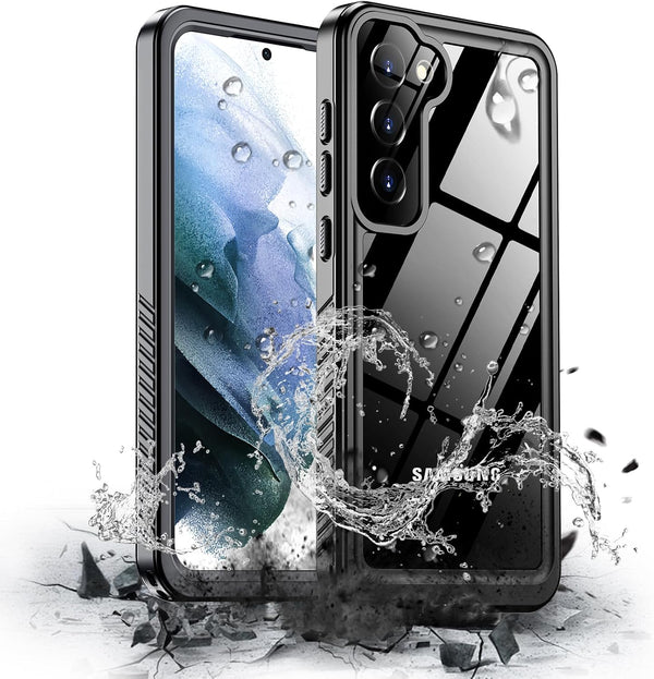 Hualele Galaxy S21 Plus Case, Rugged Full Body Heavy Duty Protective IP68 Waterproof Underwater Cover with Built-in