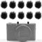 10 Pcs Camera Mic Windscreen Muff for DSLRs, Outdoor Windshield, 20 Pcs Camera Wind Muff Stickers, Black