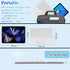 Wireless Bluetooth Keyboard, 10-inch Ultra-Slim 7 Color Backlight Keyboard with Touchpad, Rechargeable Portable