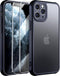 3 in 1 iPhone 11 Pro Max Case, Anti-Yellowing Military-Grade Protection with 2 pcs Screen Protector, Black