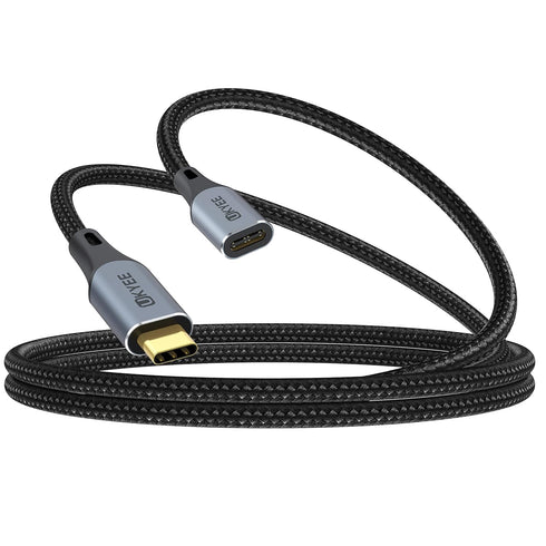 Shop USB C Extension Cable 3.3Ft (100W/10Gbps) - Gold Connector, Nylon Braided, Fast Charging for Laptops, Tablets,