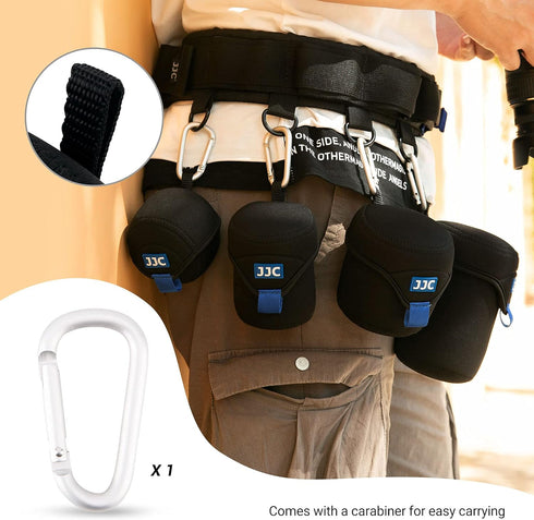 JJC Neoprene Mirrorless Lens Pouch Bag for Canon EF-M 22mm, Sony E 16-50mm, Fuji XF 27mm, Nikon Z 16-50mm