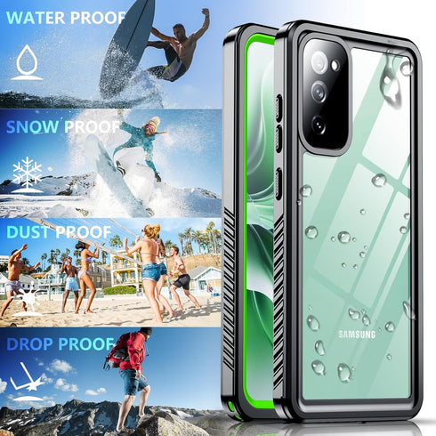 SPIDERCASE Waterproof Case for Samsung Galaxy S20 FE 5G, 12FT Shockproof, IP68, Rugged, Built-in Screen Protector,