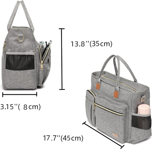 Laptop Tote Bag, Middle Size Computer Messenger Bag with 15.6'' Padded Laptop Sleeve