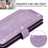 UEEBAI Wallet Case for iPhone 6 Plus & 6S Plus, Retro 9 Card Holder Slots with Zipper Pocket, Shockproof (Glitter