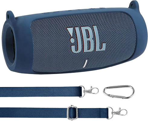 JBL Charge 5 Waterproof Bluetooth Speaker Silicone Cover Case, Portable Travel Case with Carabiner, Protective Skin