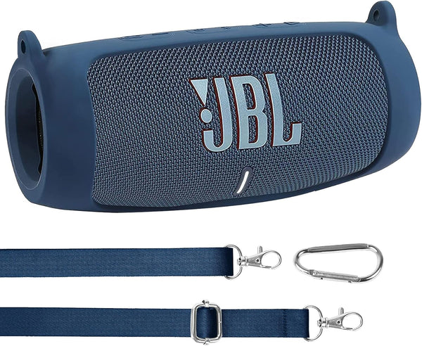 JBL Charge 5 Waterproof Bluetooth Speaker Silicone Cover Case, Portable Travel Case with Carabiner, Protective Skin